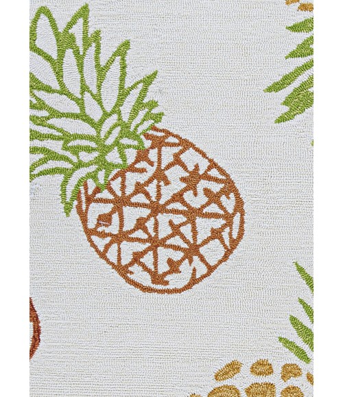 Couristan Covington Pineapples 9' Runner Sand Area Rug