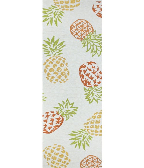 Couristan Covington Pineapples 9' Runner Sand Area Rug