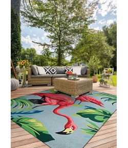 Couristan Covington Flamingos Multi Area Rug 3 ft. 6 in. X 5 ft. 6 in. Rectangle