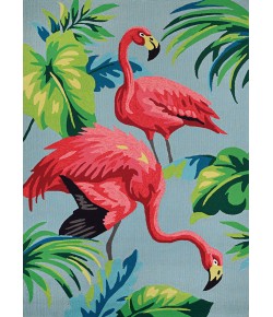 Couristan Covington Flamingos Multi Area Rug 2 ft. 6 in. X 8 ft. 6 in. Rectangle