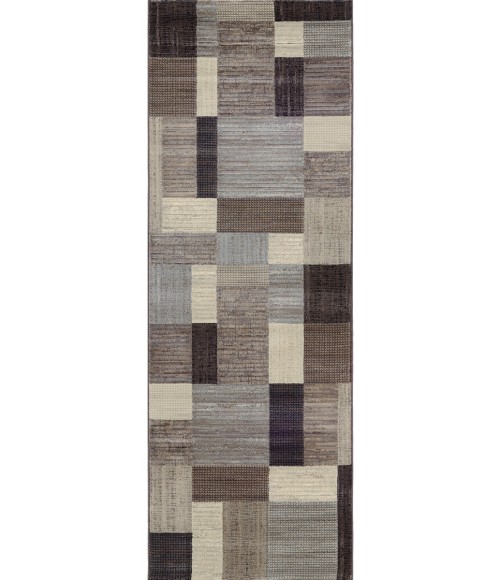 Couristan Everest Geometrics 8' Runner Brown/Multi Area Rug