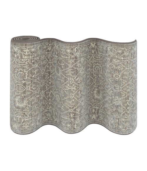Couristan Everest Persian Arabesque 8' Runner Charcoal/Ivory Area Rug