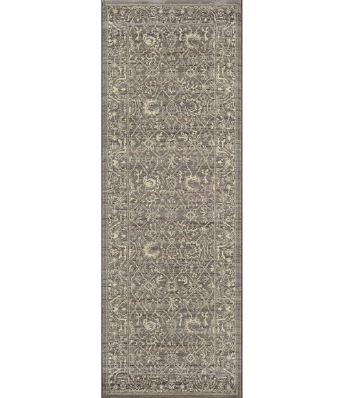 Couristan Everest Persian Arabesque 8' Runner Charcoal/Ivory Area Rug