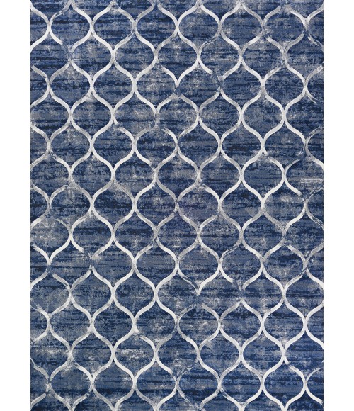 Couristan Easton Ogee 8' x 11' Dusk Blue Area Rug