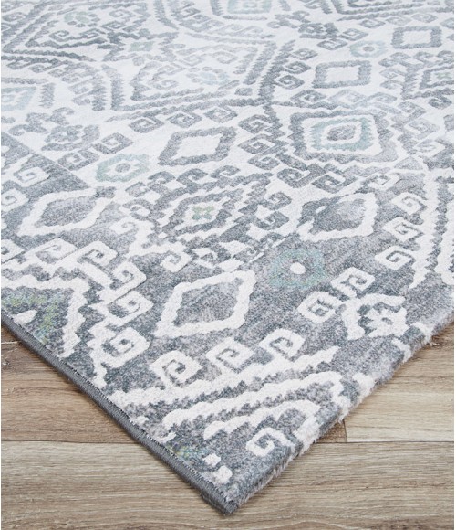 Couristan Everest Bohemia 8' Runner Greystone/Lime Area Rug