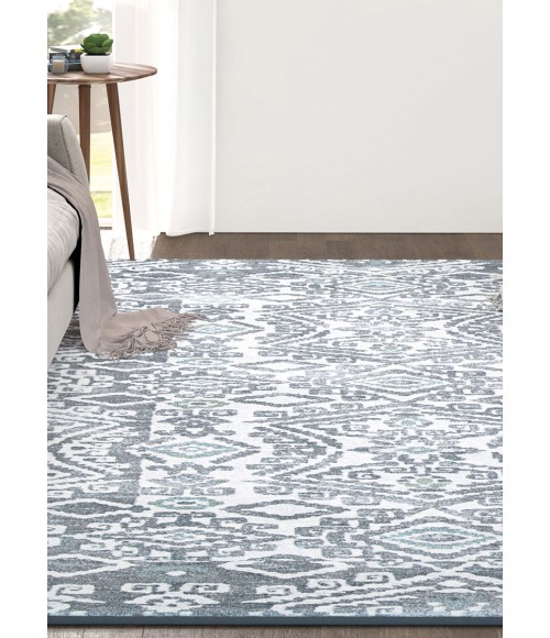 Couristan Everest Bohemia 8' Runner Greystone/Lime Area Rug