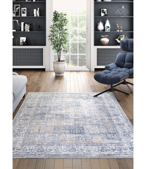 Couristan Couture Pewter-Mode Beige 6798/6491 2 ft. 7 in. X 12 ft. Rectangle Rug