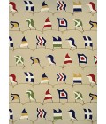 Outdoor Escape Area Rug Couristan Outdoor Escape Nautical Flags 8' Round Sand Area Rug