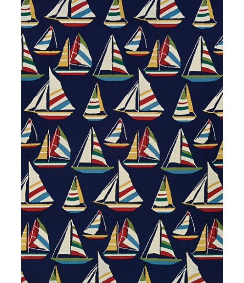 Couristan Outdoor Escape Yachting 5' x 8' Navy Area Rug