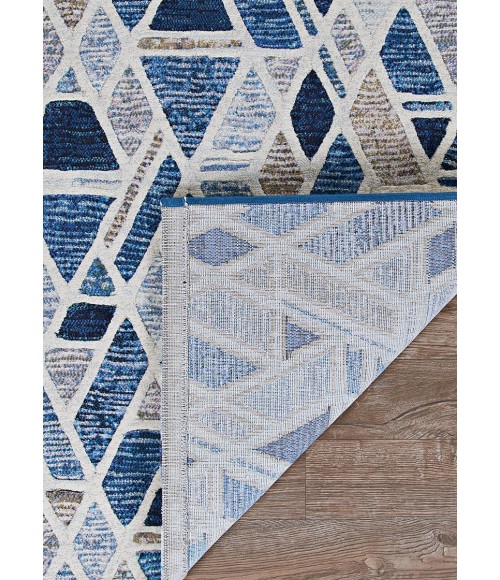 Easton Area Rug Couristan Easton City Bricks 8' Runner Graffiti Blue Area Rug