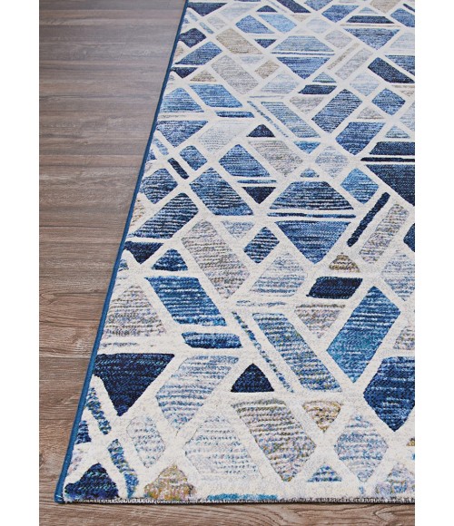 Easton Area Rug Couristan Easton City Bricks 8' Runner Graffiti Blue Area Rug