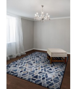 Couristan Easton City Bricks Graffiti Blue Area Rug 7 ft. 10 in. X 11 ft. 2 in. Rectangle