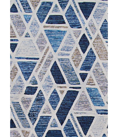 Easton Area Rug Couristan Easton City Bricks 8' Runner Graffiti Blue Area Rug