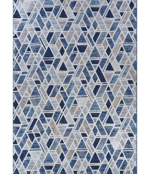 Easton Area Rug Couristan Easton City Bricks 8' Runner Graffiti Blue Area Rug