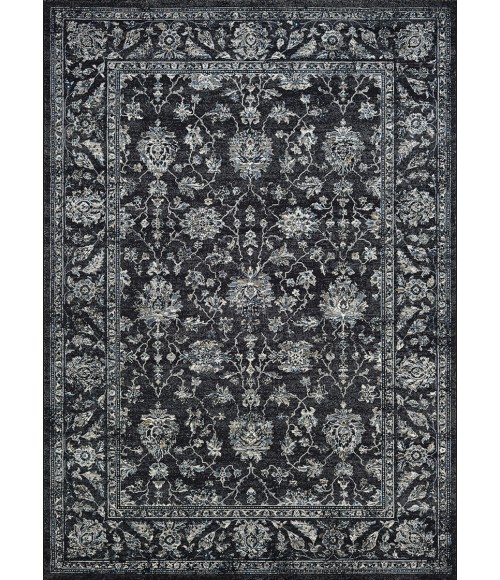 Couristan Sultan Treasures All Over Mashhad 8' Runner Black Area Rug