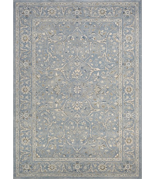 Couristan Sultan Treasures Floral Yazd 5' x 8' Slate Blue Area Rug