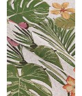 Dolce Area Rug Couristan Dolce Flowering Fern 4' x 6' Ivory/Hunter Green Area Rug