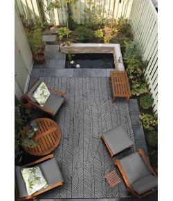 Couristan Dolce Silver-Black 7503/0575 8 ft. 1 in. X 11 ft. 2 in. Rectangle Rug