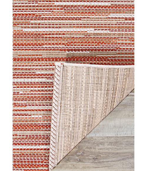 Couristan Monaco Alassio 8' Runner Sand/Maroon/Salmon Area Rug