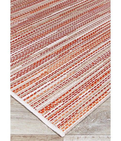 Couristan Monaco Alassio 8' Runner Sand/Maroon/Salmon Area Rug