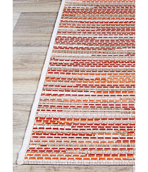 Couristan Monaco Alassio Long Runner Sand/Maroon/Salmon Area Rug