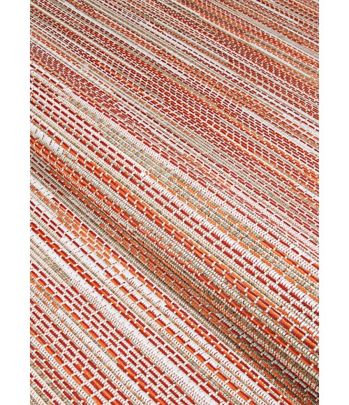 Couristan Monaco Alassio 8' Runner Sand/Maroon/Salmon Area Rug