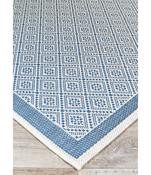 Couristan Monaco Sea Pier 2' x 4' Sand/Azure Area Rug