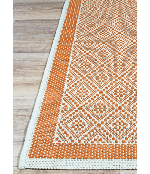 Couristan Monaco Sea Pier Long Runner Sand/Salmon Area Rug