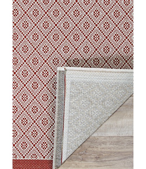 Couristan Monaco Sea Pier 8' Runner Sand/Maroon Area Rug