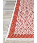 Couristan Monaco Sea Pier 8' Runner Sand/Maroon Area Rug