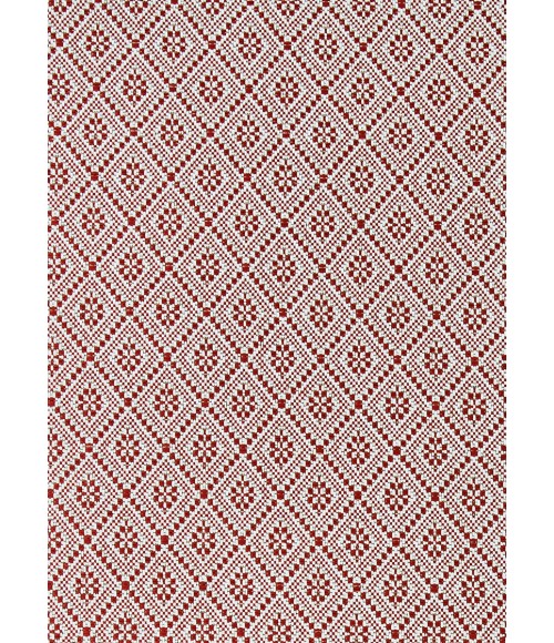 Couristan Monaco Sea Pier 8' Runner Sand/Maroon Area Rug
