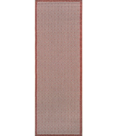 Couristan Monaco Sea Pier 8' Runner Sand/Maroon Area Rug
