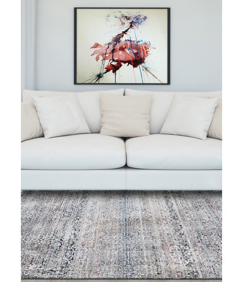 Couristan Luxor Multi/Antique Beige Greystone 8152/0130 2 ft. 2 in. X 8 ft. 11 in. Rectangle Rug