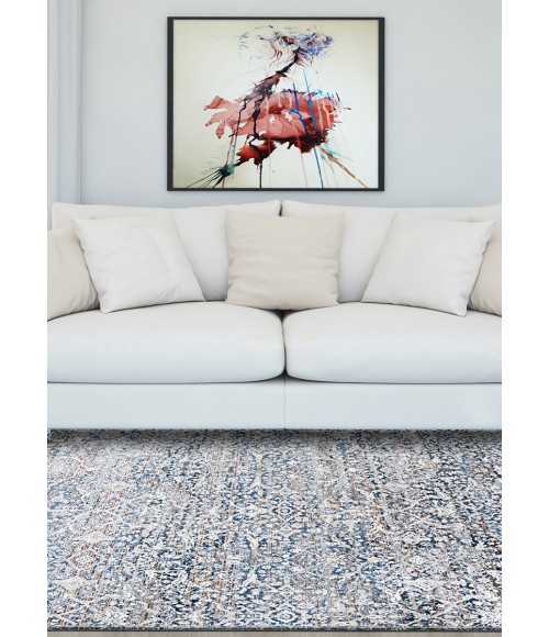 Couristan Luxor Ludvig 4' x 6' Multi/Antique Beige Ocean Area Rug