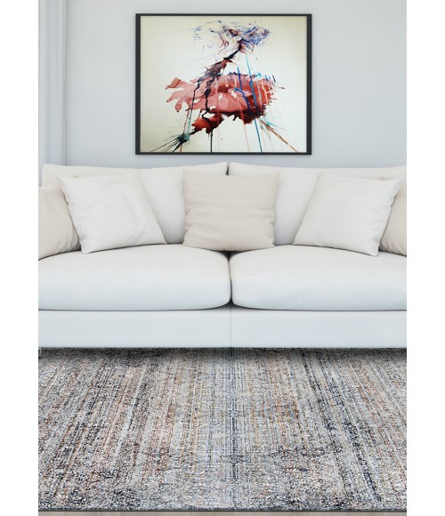 Couristan Luxor Multi/Antique Beige Pewter 8283/0140 2 ft. 2 in. X 8 ft. 11 in. Rectangle Rug