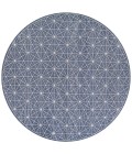 Couristan Timber Namur 8' Round Petrol  Area Rug