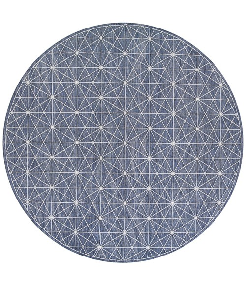 Couristan Timber Namur 8' Round Petrol  Area Rug