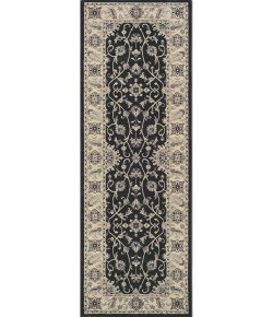 Couristan Everest Rosetta Ebony Area Rug 7 ft. 10 in. X 11 ft. 2 in. Rectangle