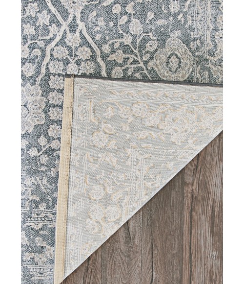 Couristan Marina Lillian 5' x 8' Slate Blue/Oyster Area Rug