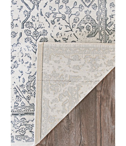 Couristan Marina Lillian 5' x 8' Oyster/Slate Blue Area Rug