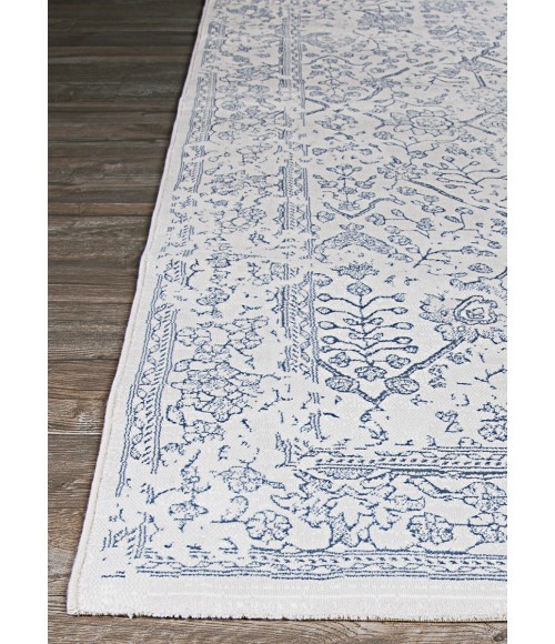 Couristan Marina Lillian 5' x 8' Oyster/Slate Blue Area Rug