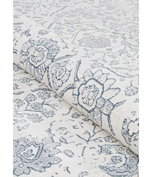 Couristan Marina Lillian 5' x 8' Oyster/Slate Blue Area Rug