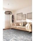 Couristan Marina Lillian 5' x 8' Oyster/Slate Blue Area Rug