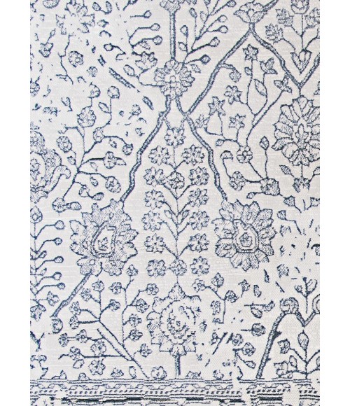 Couristan Marina Lillian 5' x 8' Oyster/Slate Blue Area Rug