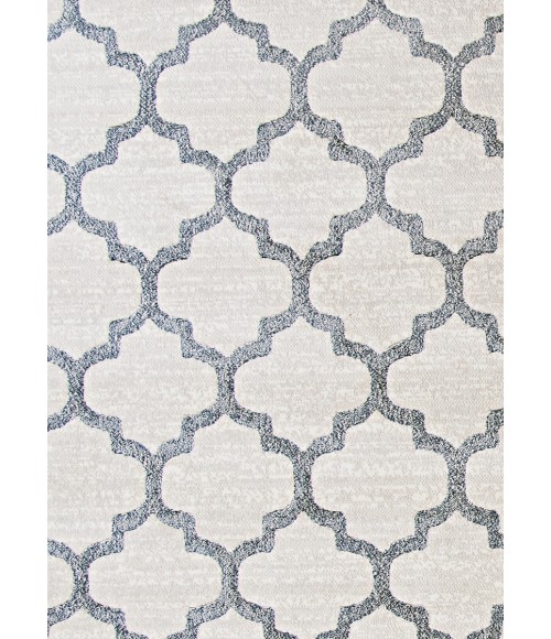 Marina Area Rug Couristan Marina Garden Gate 8' Runner Oyster/Slate Blue Area Rug