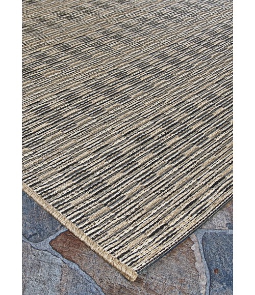 Couristan Cape Barnstable 5' x 8' Black/Gold Area Rug