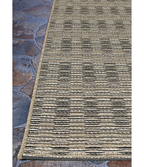 Couristan Cape Barnstable 5' x 8' Black/Gold Area Rug