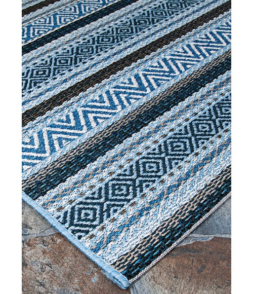 Couristan Cape Cobija 8' Runner Azul Area Rug