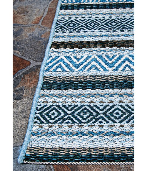 Couristan Cape Cobija 8' Runner Azul Area Rug
