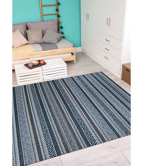 Couristan Cape Cobija 8' Runner Azul Area Rug